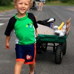 Little D insisted on pulling wagon all by himself, big boy there!