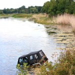 Jeep taking a dip